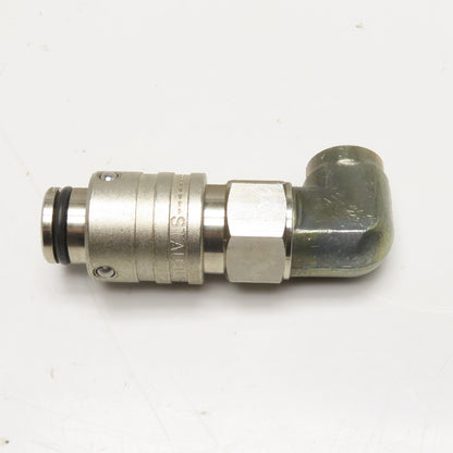 Staubli RMI 09 3/8" NPT Full Flow Quick Connect 90° Elbow 3/4"