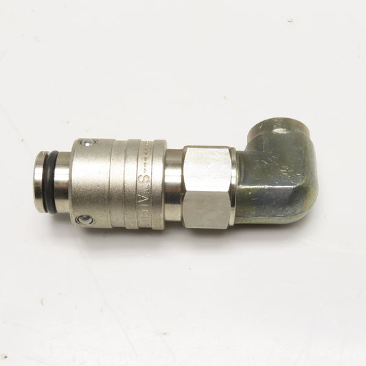Staubli RMI 09 3/8" NPT Full Flow Quick Connect 90° Elbow 3/4"
