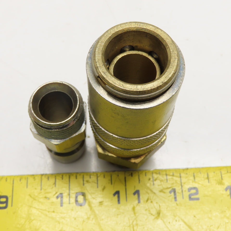 Hasco Z808 Open Flow Quick Coupling G1/2 Male/Female Set 24x1.5