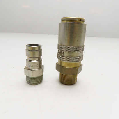 Hasco Z808 Open Flow Quick Coupling G1/2 Male/Female Set 24x1.5