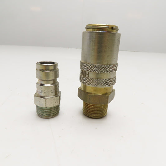 Hasco Z808 Open Flow Quick Coupling G1/2 Male/Female Set 24x1.5