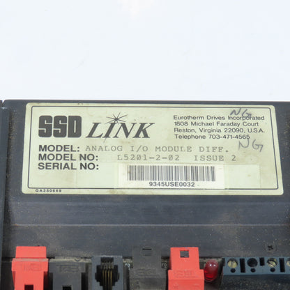 Parker Eurotherm Drives L5201-2-02 SSD Link Analog I/O Module Diff. Issue 2