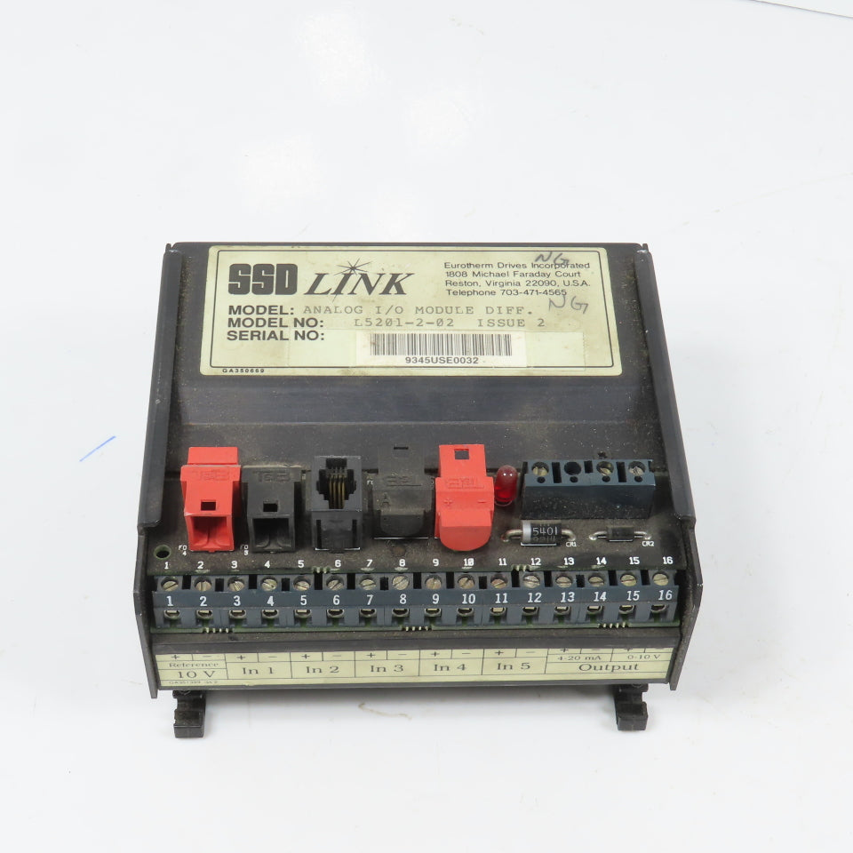Parker Eurotherm Drives L5201-2-02 SSD Link Analog I/O Module Diff. Issue 2