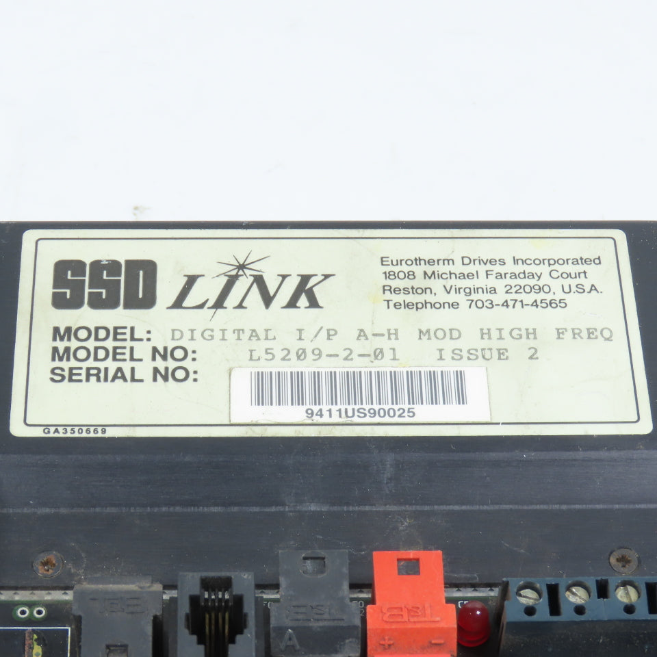 Parker Eurotherm L5209-2-01 SSD Link Digital I/P A-H Module High Freq. Issue 2