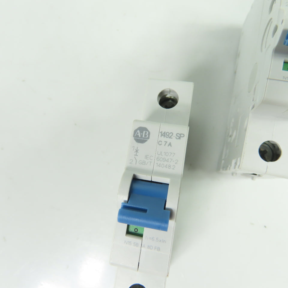 Allen-Bradley 1492-SPM1C070 1-Pole 7A Circuit Protector 277VAC 48VDC Ser D Lot/2