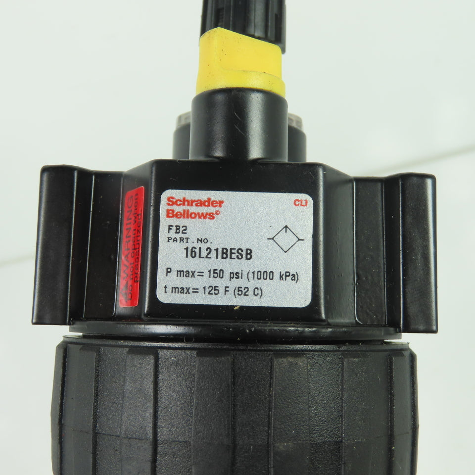 Schrader Bellows 16L21BESB Air Line Lubricator 150 psi Max 125 F Max 3/8" NPT