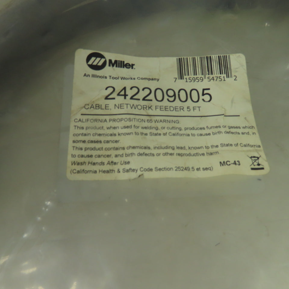 Miller 242209005 Network Feeder Cable 5 ft NEW