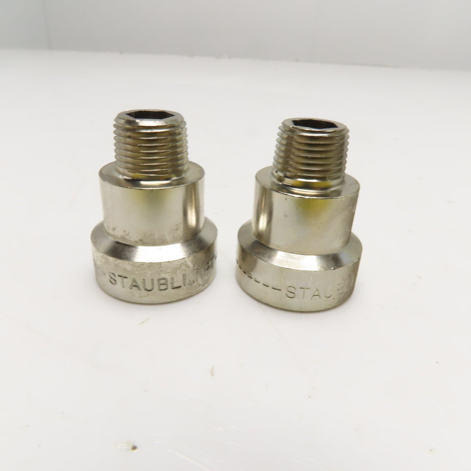 Staubli 3/8" NPT Stainless Steel Quick Connect Socket Lot Of 2