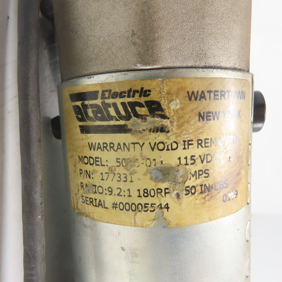 Electric Stature 177331 5076-011 Welder Wire Feeder & Motor 115VDC 9.2:1 Ratio