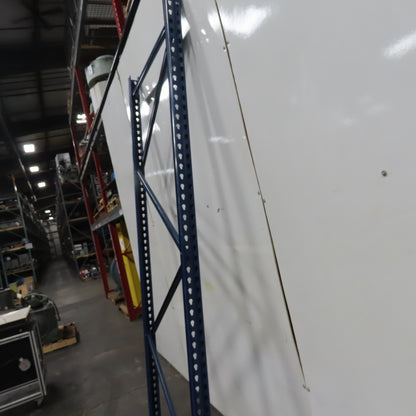 Mecalux 42" x 108" Tall Tear Drop Pallet Racking Upright Blue Used