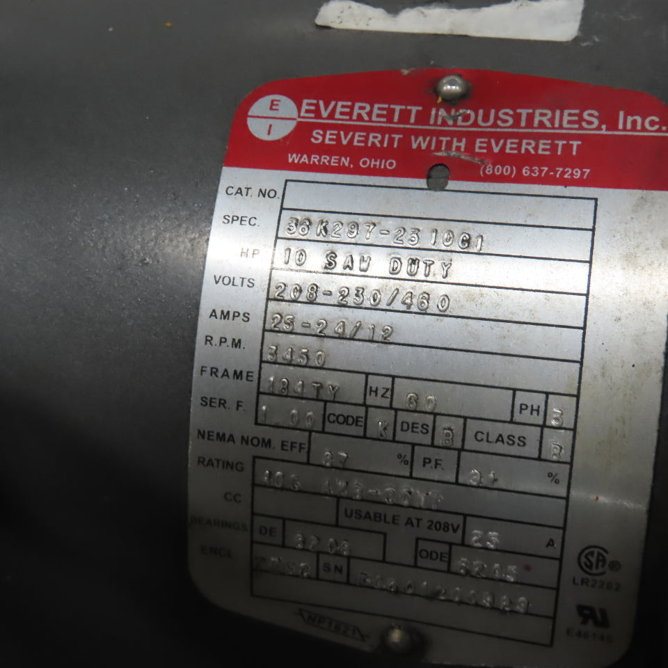 Everett Industries 20-22 10HP Abrasive Cut-Off Saw 230/460V 3Ph 3450RPM 20-22"