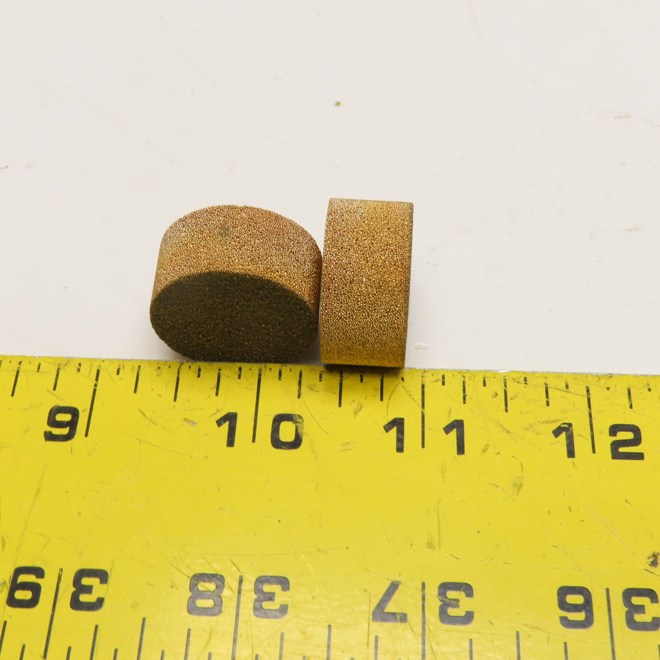 1" x 1/2" Sintered Brass Breather Vent Exhaust Insert Lot Of 2
