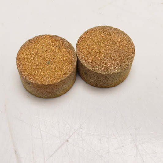 1" x 1/2" Sintered Brass Breather Vent Exhaust Insert Lot Of 2