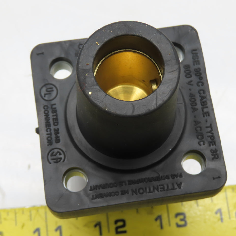 Leviton Series 16 600V 400A AC/DC Panel Mount Taper Nose Inline Receptacle