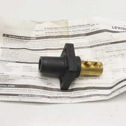 Leviton Series 16 600V 400A AC/DC Panel Mount Taper Nose Inline Receptacle