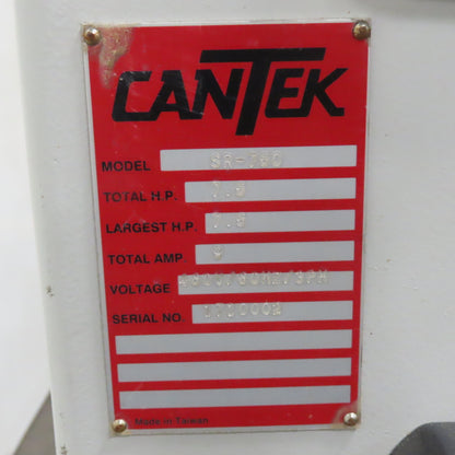 Cantek SR-750 7.5HP Pneumatic Overarm Pin Router 3Ph 460V 29-1/2" Throat