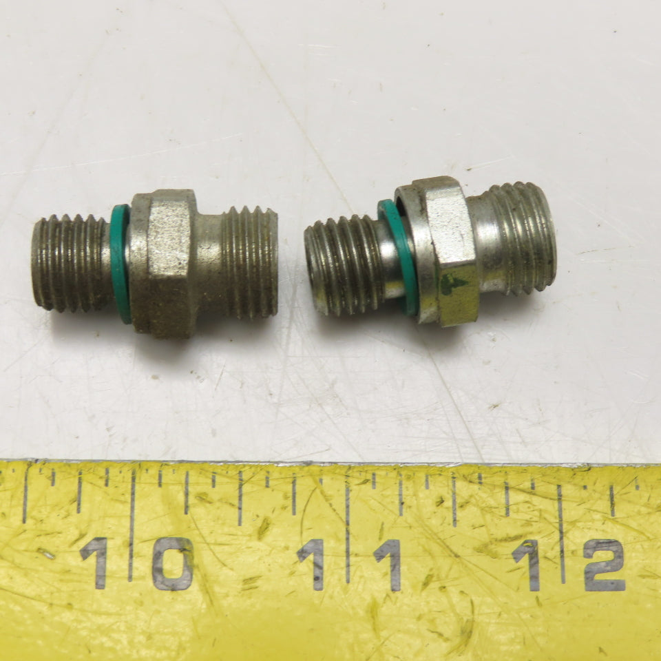 9/16-18 UNF x 9/16-18 SAE Fitting Stainless Steel Lot Of 2