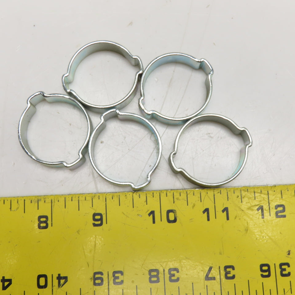 Oetiker 1-3/16" Double Crimp Ear Hose Clamp Zinc Plated Lot Of 5