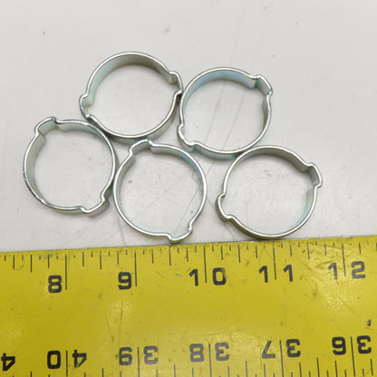Oetiker 1-3/16" Double Crimp Ear Hose Clamp Zinc Plated Lot Of 5