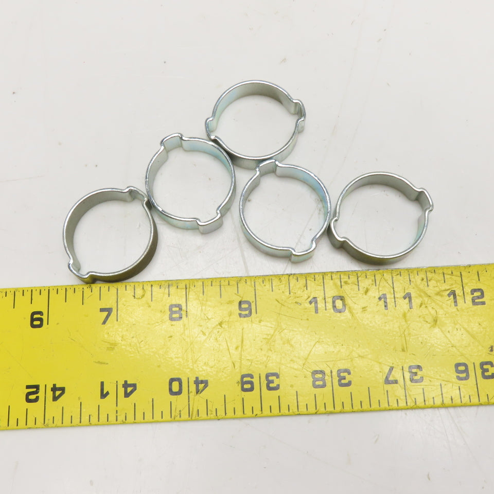 Oetiker 1-3/16" Double Crimp Ear Hose Clamp Zinc Plated Lot Of 5