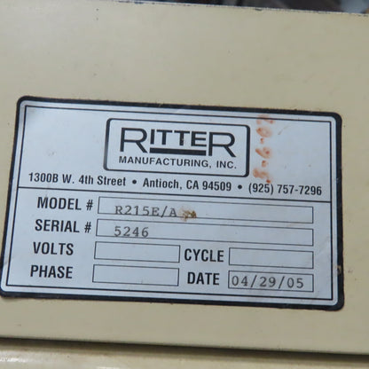 Ritter R215E/A  5' x 8' Face Frame Assembly A Frame Table 3 Pneumatic Clamps