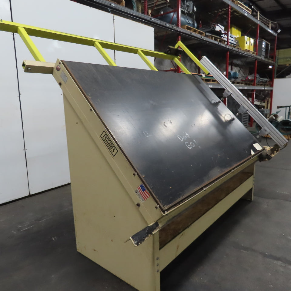 Ritter R215E/A  5' x 8' Face Frame Assembly A Frame Table 3 Pneumatic Clamps