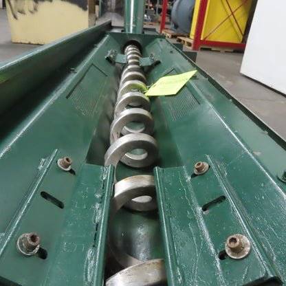 Chip Conveyor Trash 4" OD Screw Auger Trough 220/380V 3Ph 7FPM 64" x 12" Intake