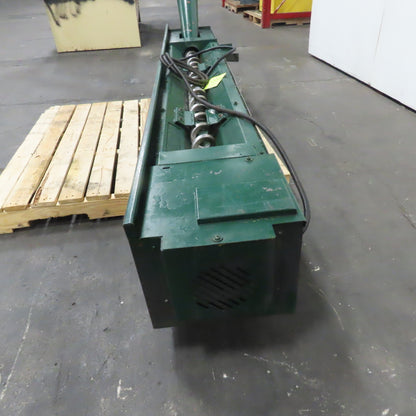 Chip Conveyor Trash 4" OD Screw Auger Trough 220/380V 3Ph 7FPM 64" x 12" Intake