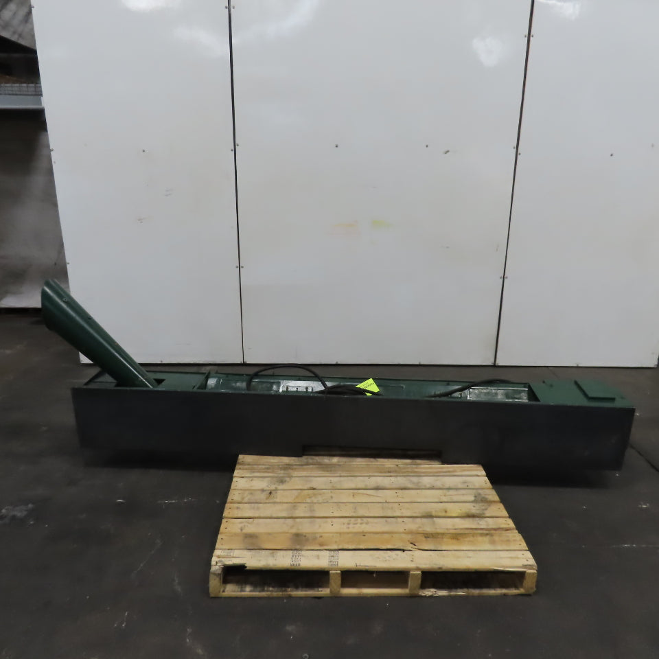 Chip Conveyor Trash 4" OD Screw Auger Trough 220/380V 3Ph 7FPM 64" x 12" Intake