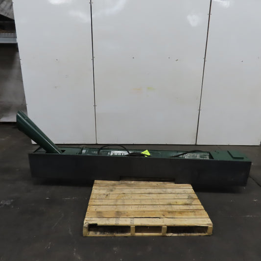 Chip Conveyor Trash 4" OD Screw Auger Trough 220/380V 3Ph 7FPM 64" x 12" Intake