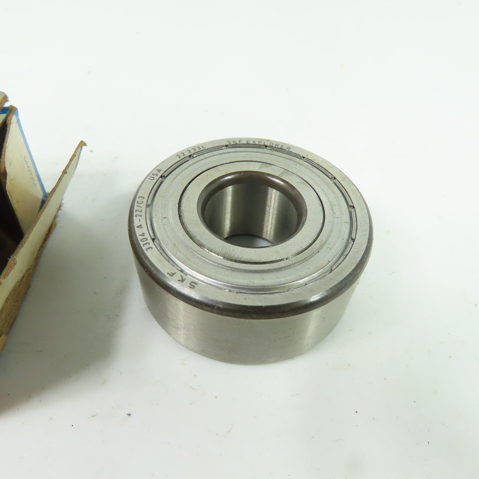 SKF 3304 A-2Z/C3 Double Row Angular Contact Ball Bearing 52mm OD x 20mm Bore