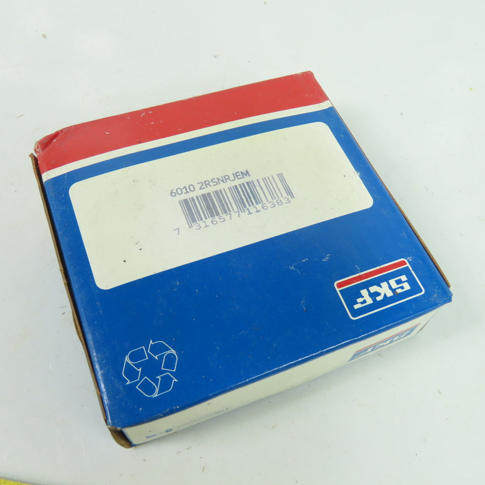 SKF 6010 2RSNRJEM Deep Groove Ball Bearing 80mm OD x 50mm Bore x 16mm W NEW