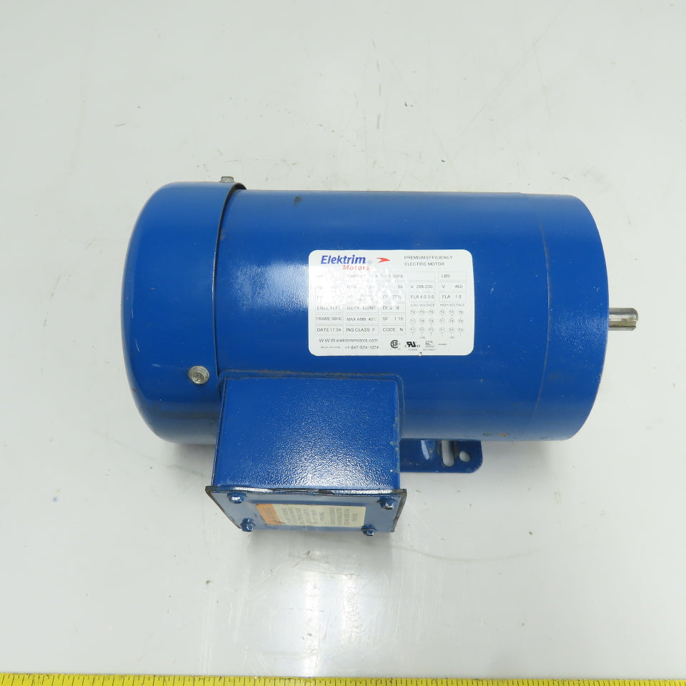 Elektrim Motors 38CF-3-1-36PA 1HP Electric Motor 208-230/460V 3Ph 3520RPM 56HC