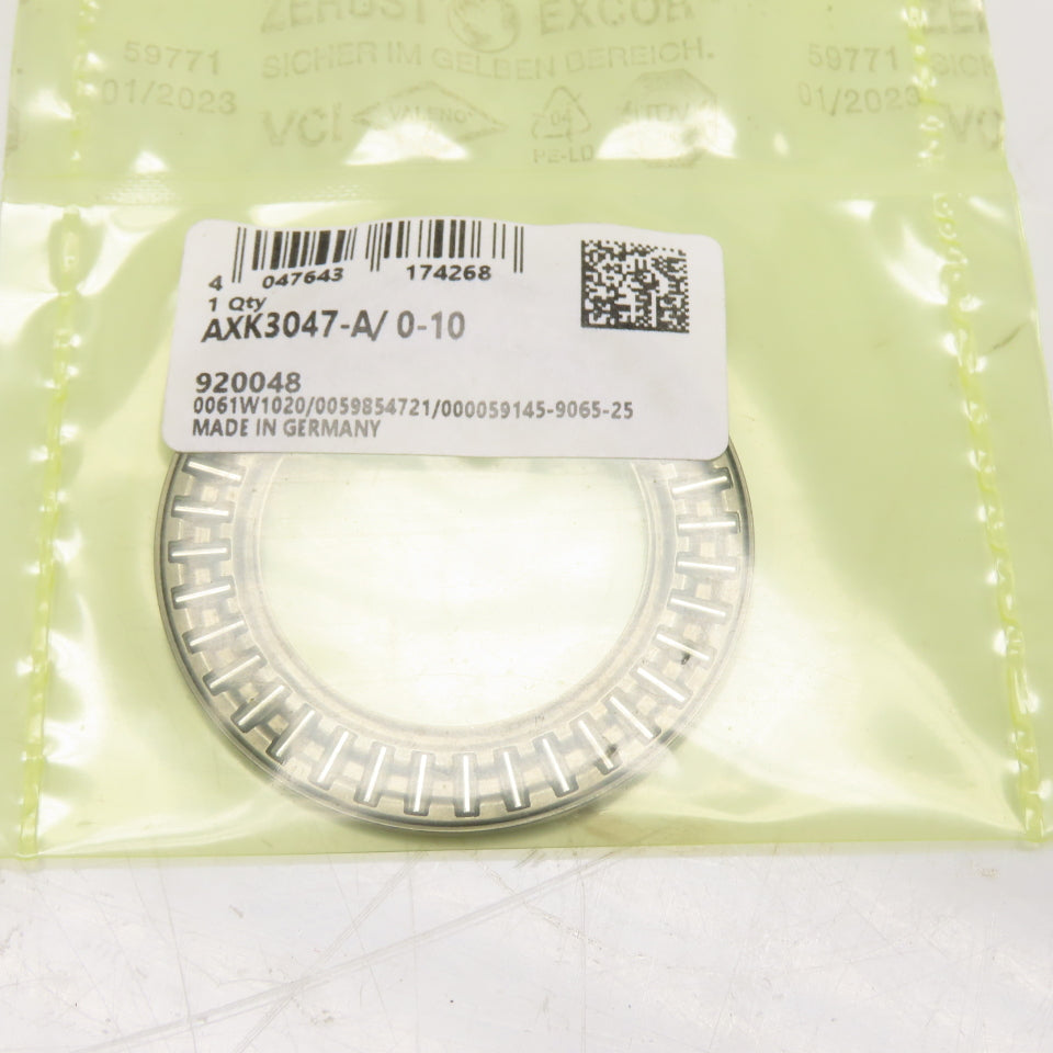 INA AXK3047-A/ 0-10 Axial Needle Roller and Cage Assembly