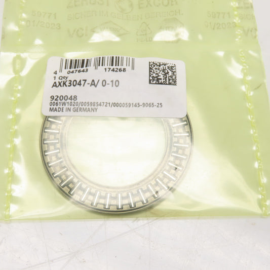 INA AXK3047-A/ 0-10 Axial Needle Roller and Cage Assembly