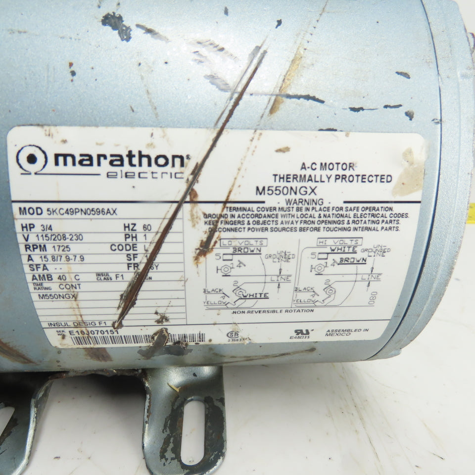 Gast 5HCD-10-M550NGX 3/4HP Piston Air Compressor 115/208-230V 1Ph 1725RPM Tested