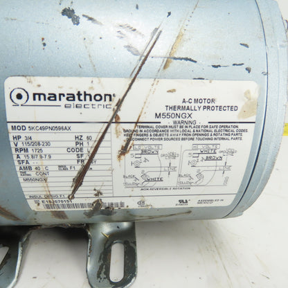 Gast 5HCD-10-M550NGX 3/4HP Piston Air Compressor 115/208-230V 1Ph 1725RPM Tested