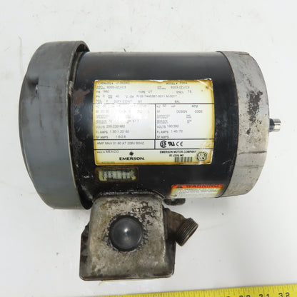 Emerson U13S2AC 1/3HP Electric Motor 208-230/460V 3Ph 1745RPM 56C Frame Tested