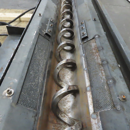 Chip Conveyor Trash 4" OD Screw Auger Trough 220/380V 3Ph 7FPM 72" x 12" Intake