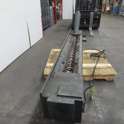 Chip Conveyor Trash 4" OD Screw Auger Trough 220/380V 3Ph 7FPM 72" x 12" Intake