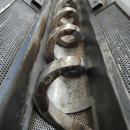 Chip Conveyor Trash 4" OD Screw Auger Trough 220/380V 3Ph 7FPM 72" x 12" Intake