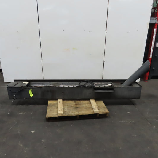 Chip Conveyor Trash 4" OD Screw Auger Trough 220/380V 3Ph 7FPM 72" x 12" Intake