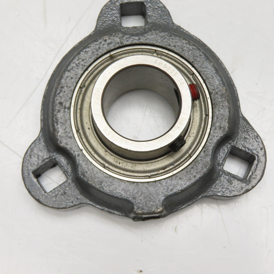 Peer F3X205 FHS205-16 Triangular Flange Bearing Unit 1" Bore