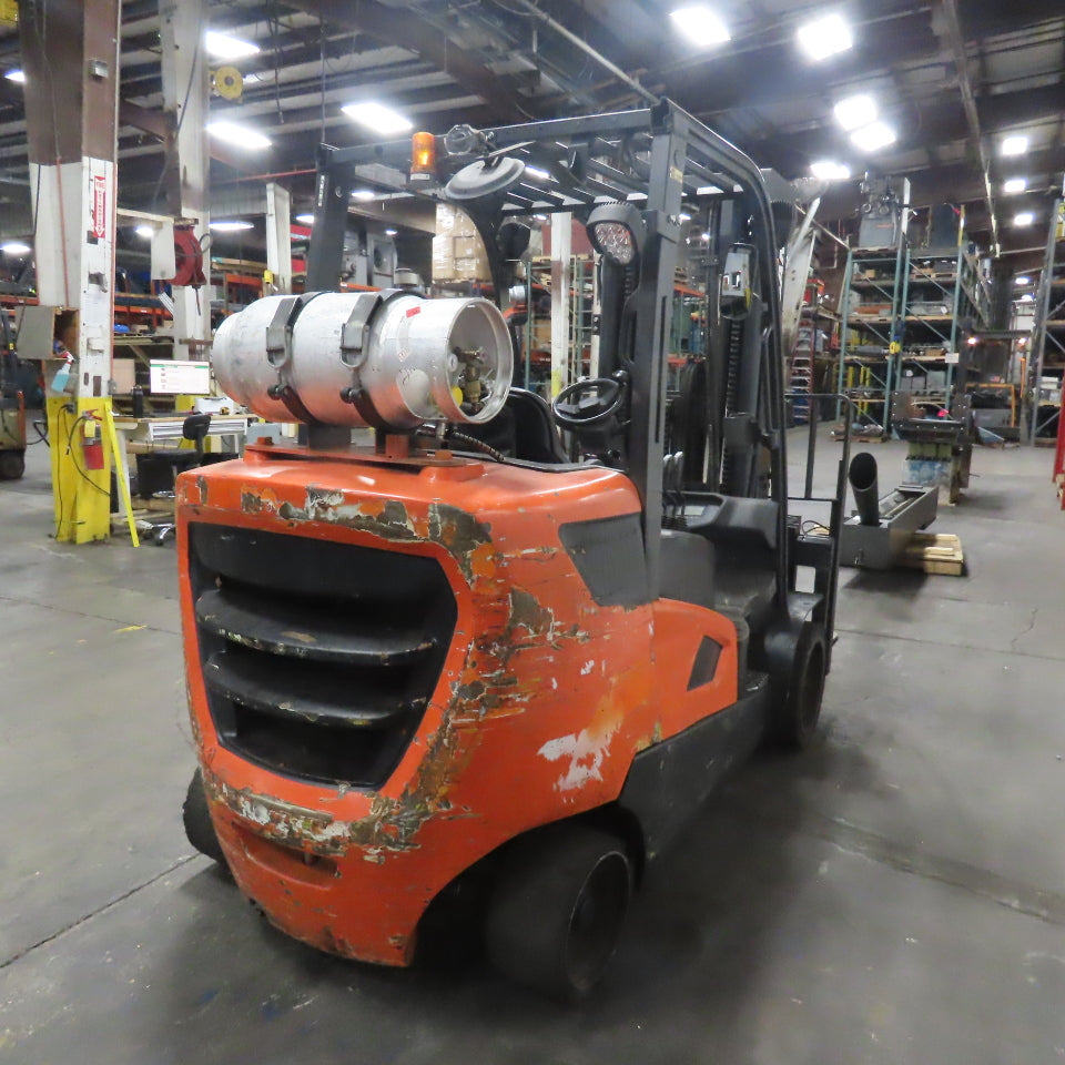 Doosan GC45S-9 8500lb Cap LP Forklift 185" Lift 2-Stage Mast Side Shift 5225Hrs