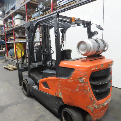 Doosan GC45S-9 8500lb Cap LP Forklift 185" Lift 2-Stage Mast Side Shift 5225Hrs