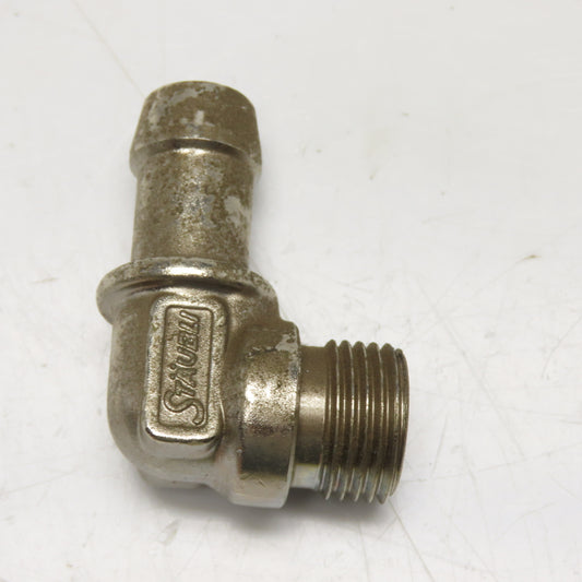 Staubli G3/8 Male x 5/8" ID Hose Stainless Steel Full Flow Elbow 90°