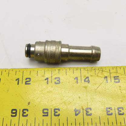 Staubli 12mm ID Hose x 17mm Male Quick Connect Full Flow Straight Fitting