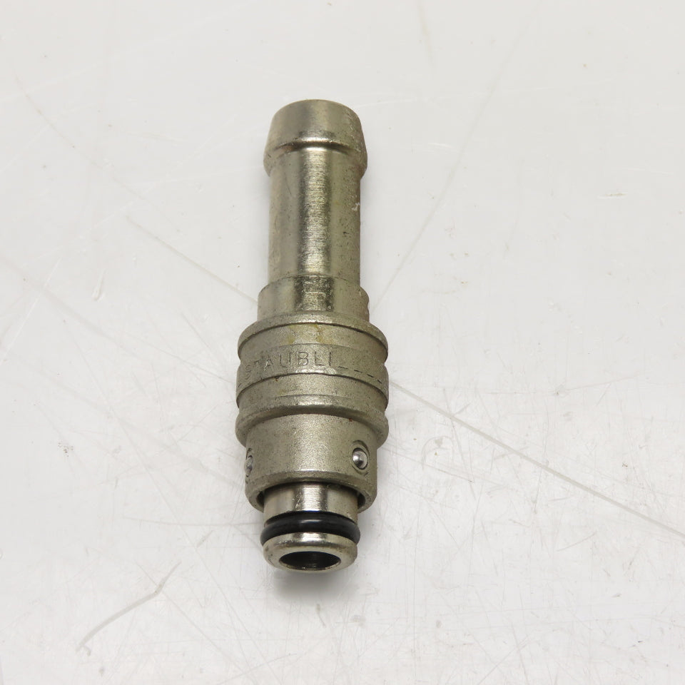 Staubli 12mm ID Hose x 17mm Male Quick Connect Full Flow Straight Fitting