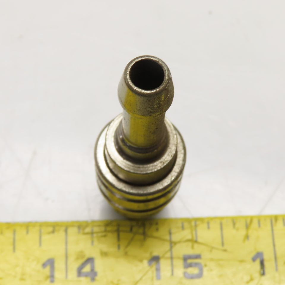 Staubli 8mm ID Hose x 17mm Male Quick Connect Full Flow Straight Fitting