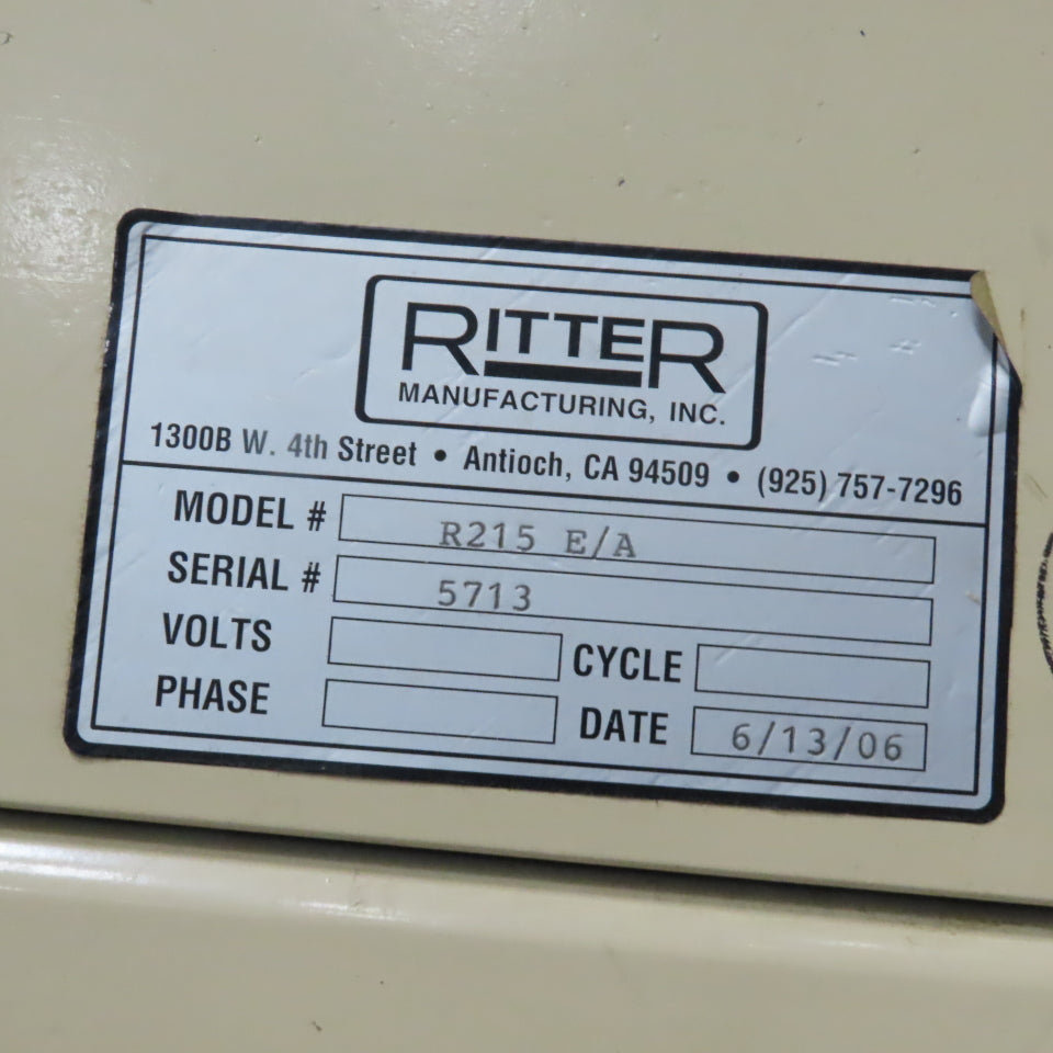 Ritter R215 E/A  5' x 8' Face Frame Assembly A Frame Table 5 Pneumatic Clamps